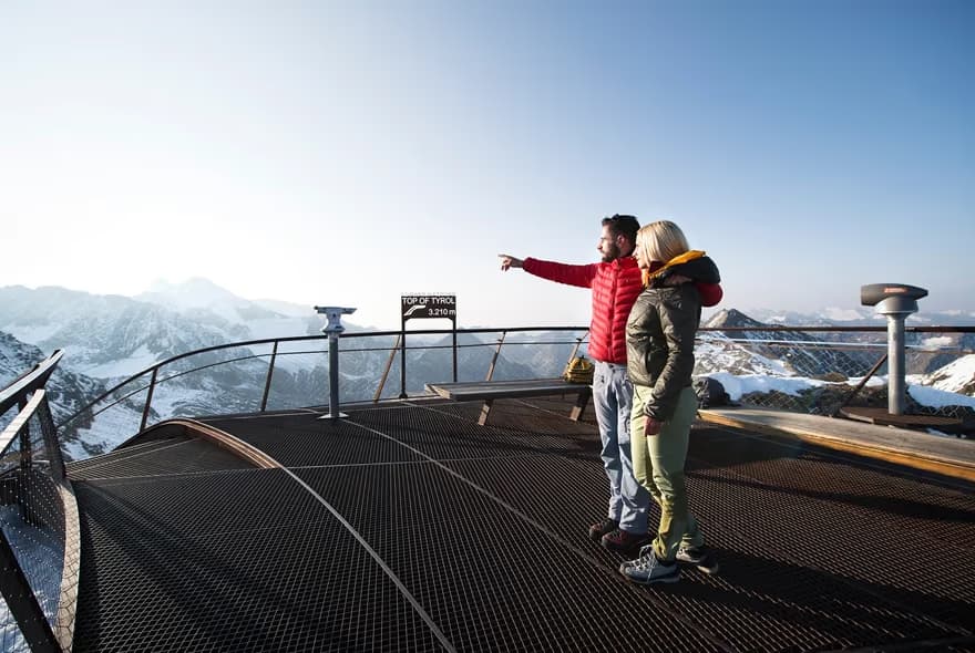 Aussichtsplattform Top of Tyrol auf 3.210 m am Stubaier Gletscher