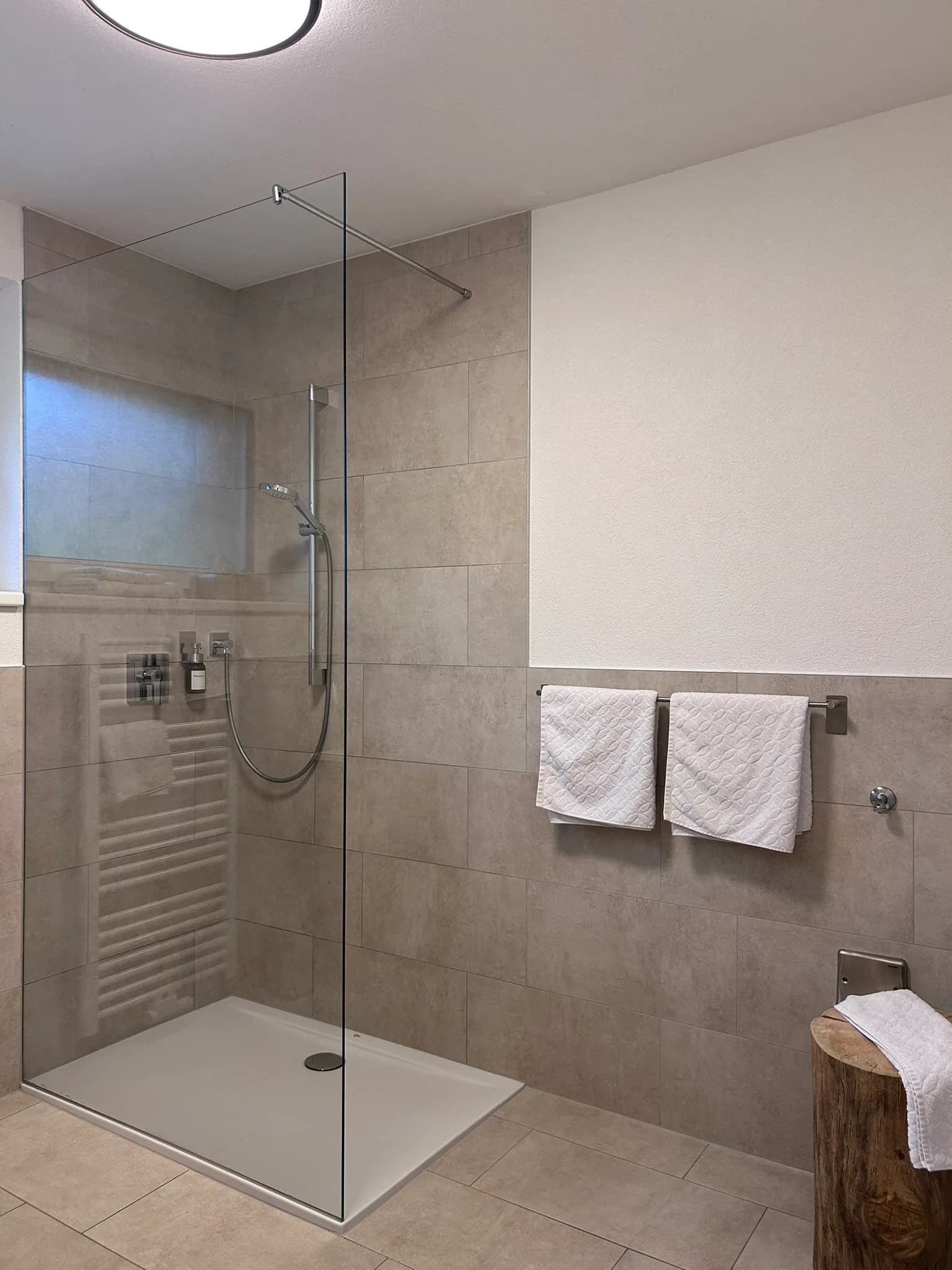 Auszeit apartment Stoacherhof – Bathroom shower | holiday flat Wipptal Tyrol