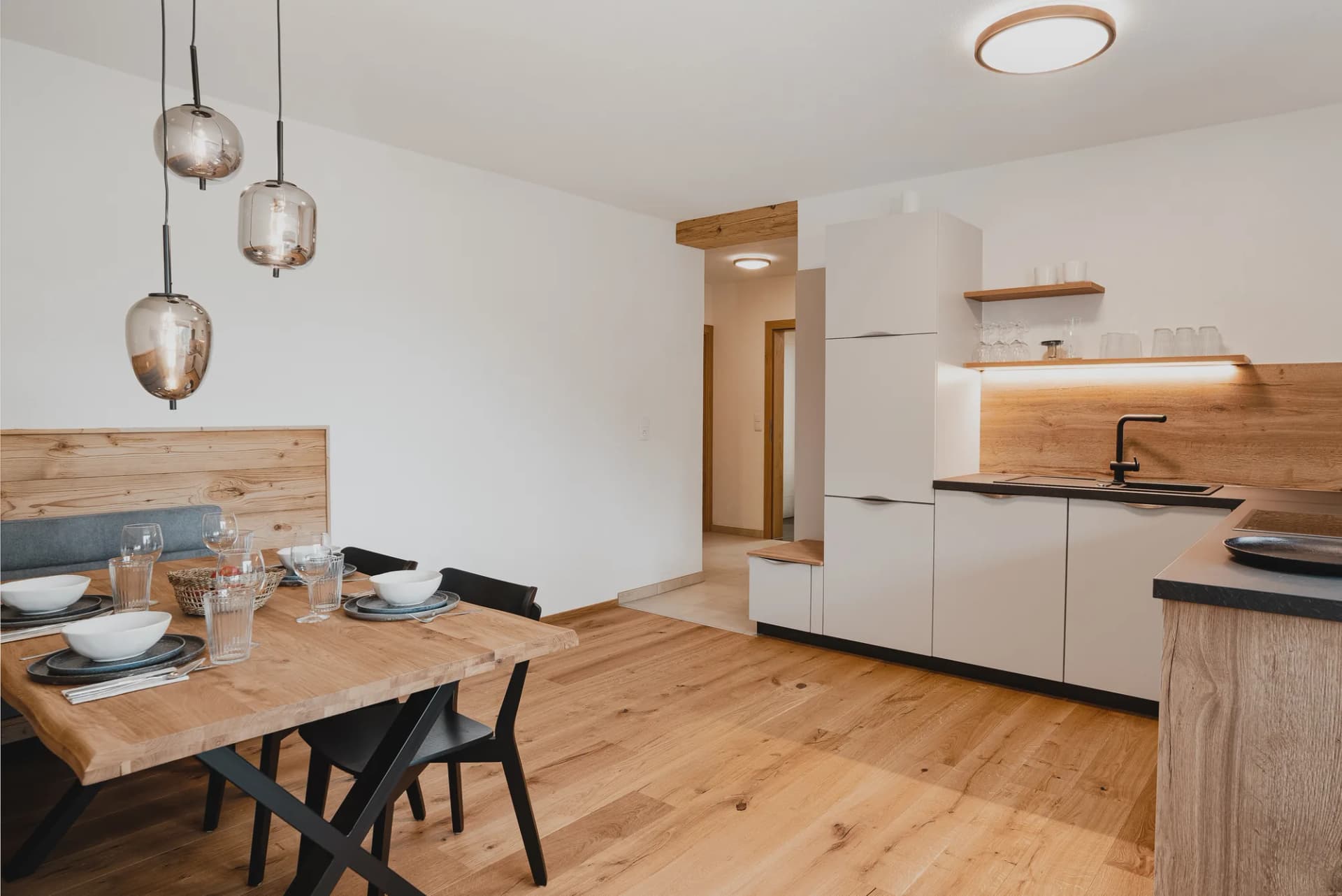 Apartment Weitblick Stoacherhof – Küche | Ferienwohnung Wipptal Tirol